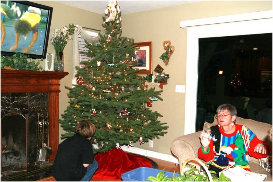 Mitch & Kids Decorate Their Tree