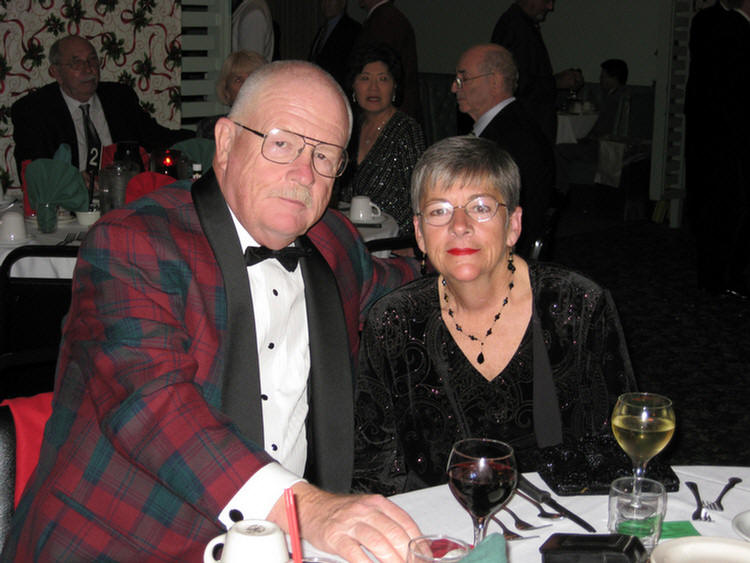 Paul and Sue at the Santa Ana Elks Formal Dinner Dance Christmas 2008