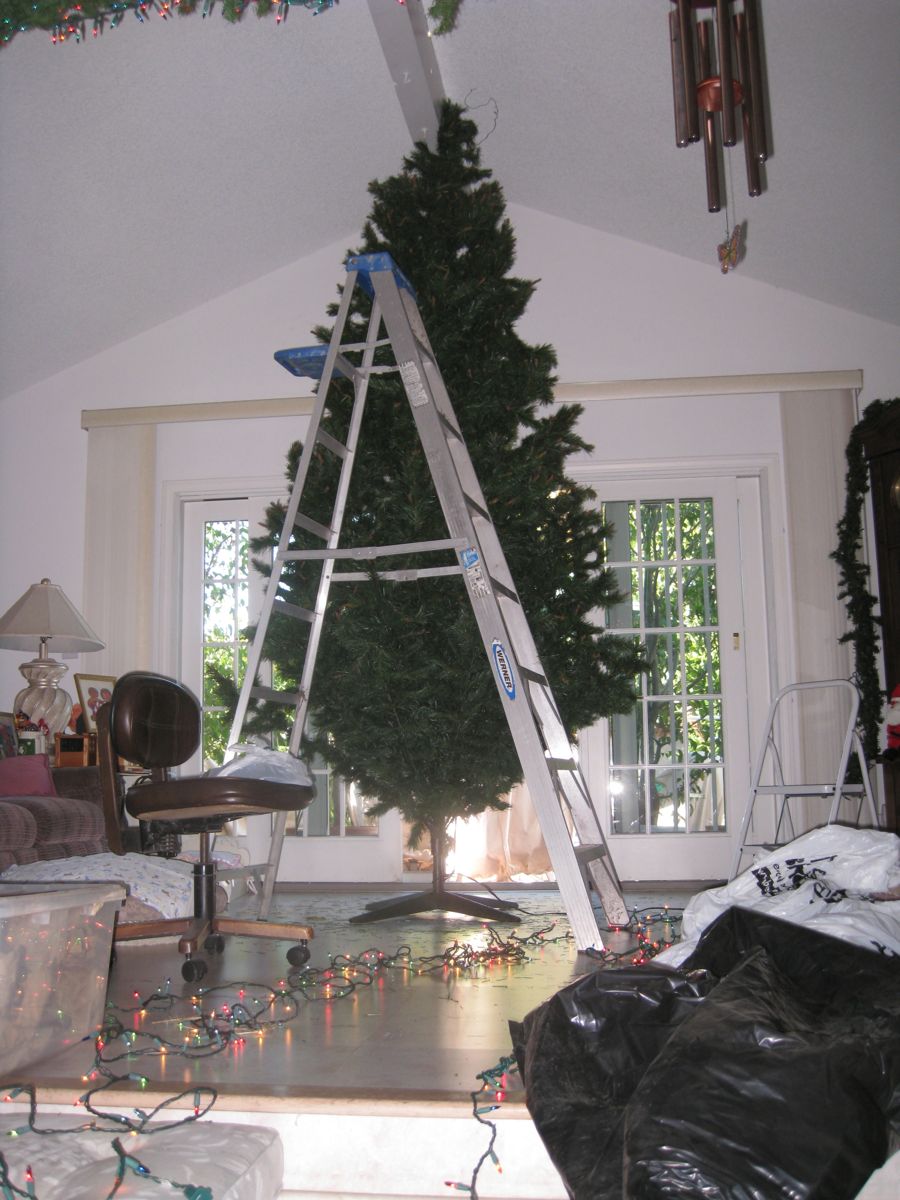 Decorating the tree November 2011