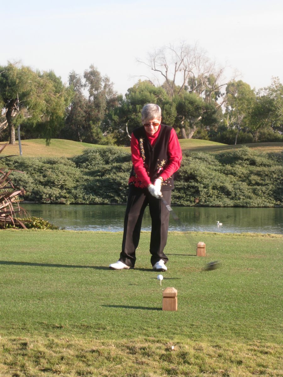 Dancing at Santa Ana Elks and playing golf with the pelicans