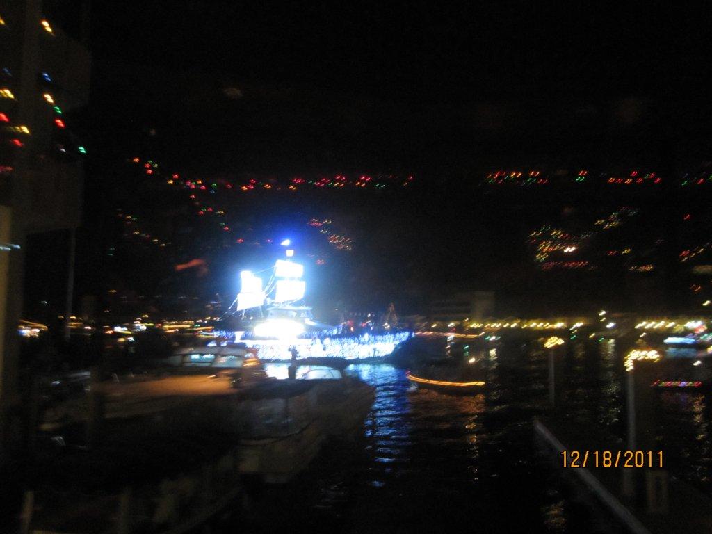 The Vicky Cam at work Newport Harbor Christmas Boat Parade