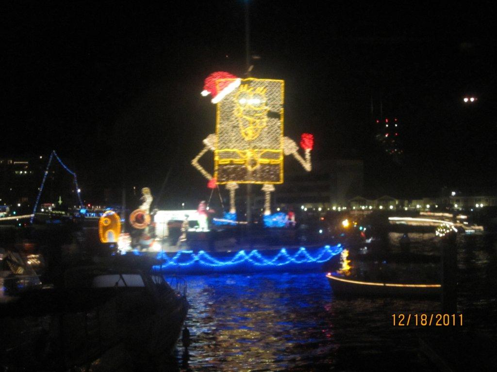 The Vicky Cam at work Newport Harbor Christmas Boat Parade