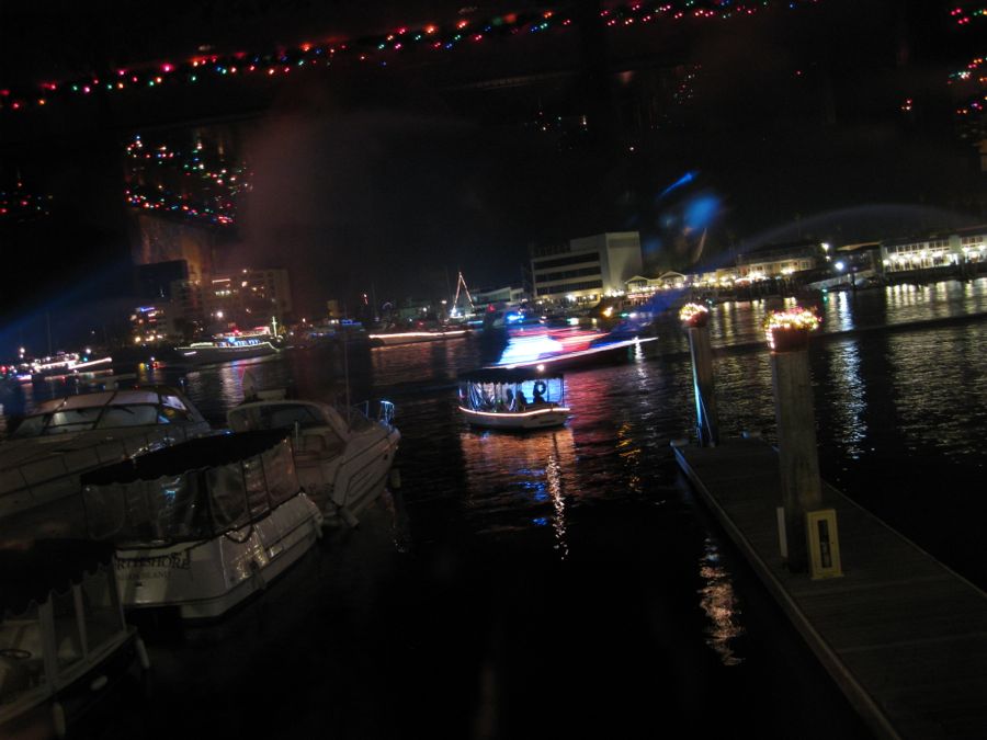 The Vicky Cam at work Newport Harbor Christmas Boat Parade