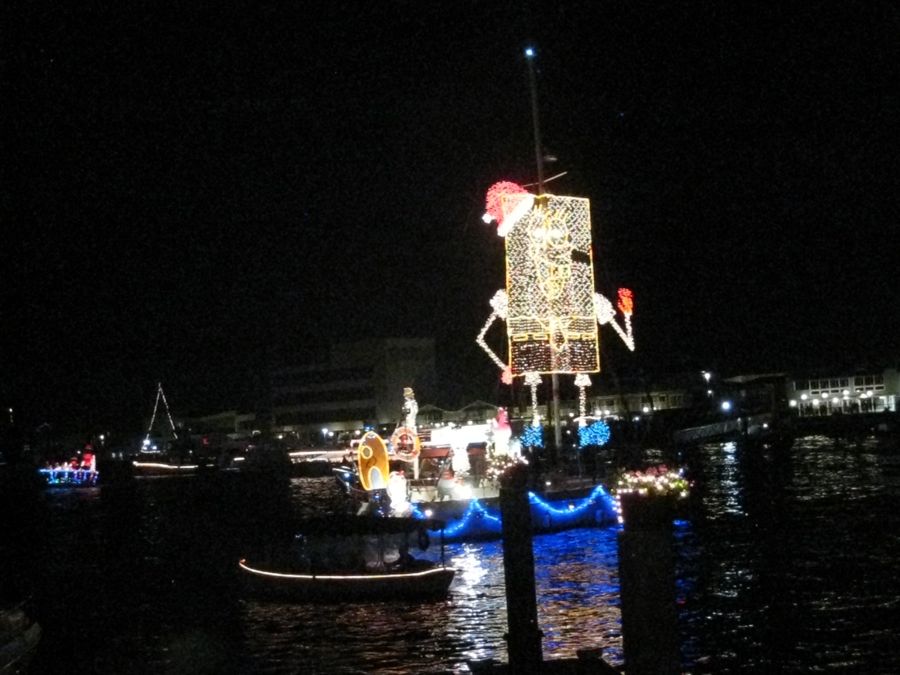 The Vicky Cam at work Newport Harbor Christmas Boat Parade