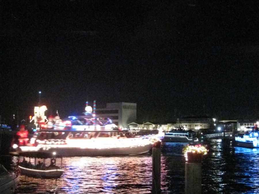 The Vicky Cam at work Newport Harbor Christmas Boat Parade