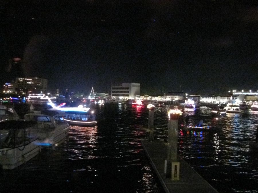 The Vicky Cam at work Newport Harbor Christmas Boat Parade