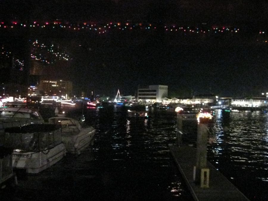 The Vicky Cam at work Newport Harbor Christmas Boat Parade