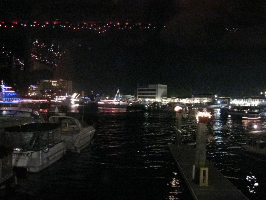 The Vicky Cam at work Newport Harbor Christmas Boat Parade