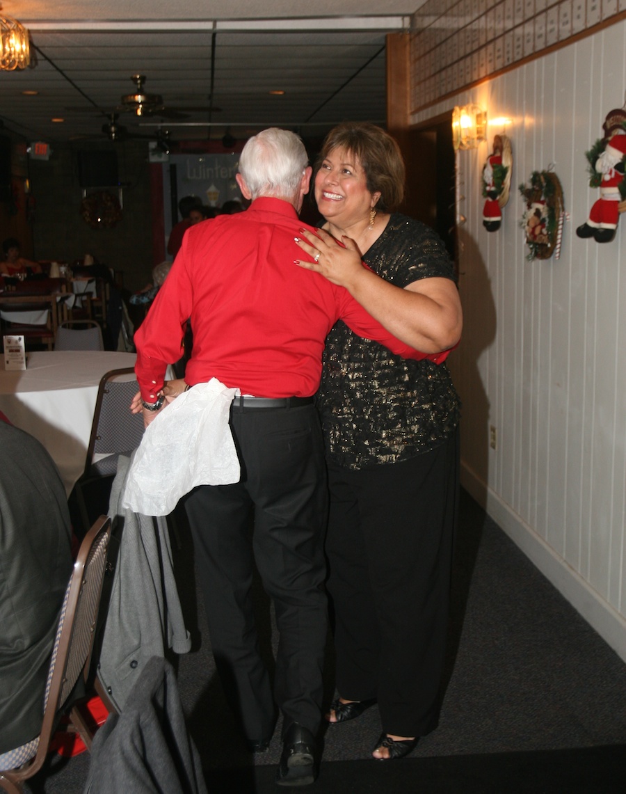 Dancing with friends at the Garden Grove Elks 12-22-2012