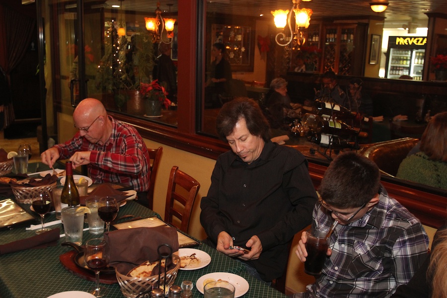 Dining at Preveza prior to walking through Naples