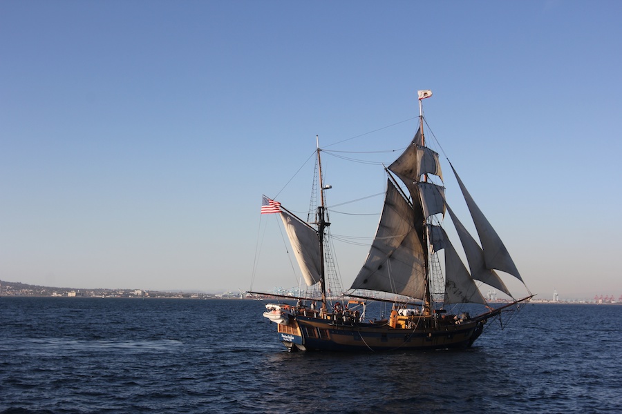 Sailing on San Pedro Bay December 2013