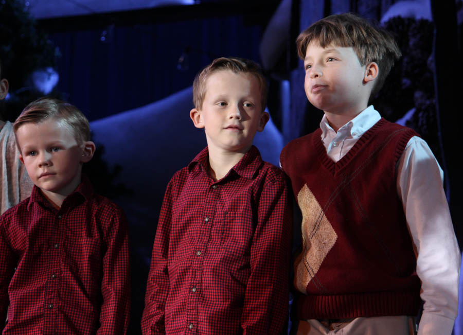 Santa gets help from the children at the 2015 Christmas Play