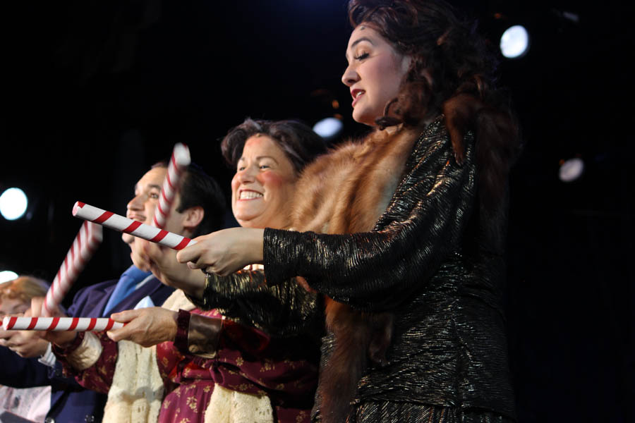 Santa gets help from the children at the 2015 Christmas Play