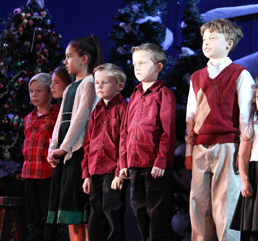 Santa gets help from the children at the 2015 Christmas Play