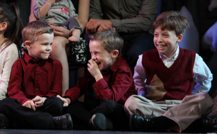 Santa gets help from the children at the 2015 Christmas Play