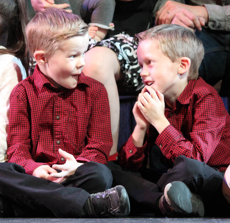 Santa gets help from the children at the 2015 Christmas Play