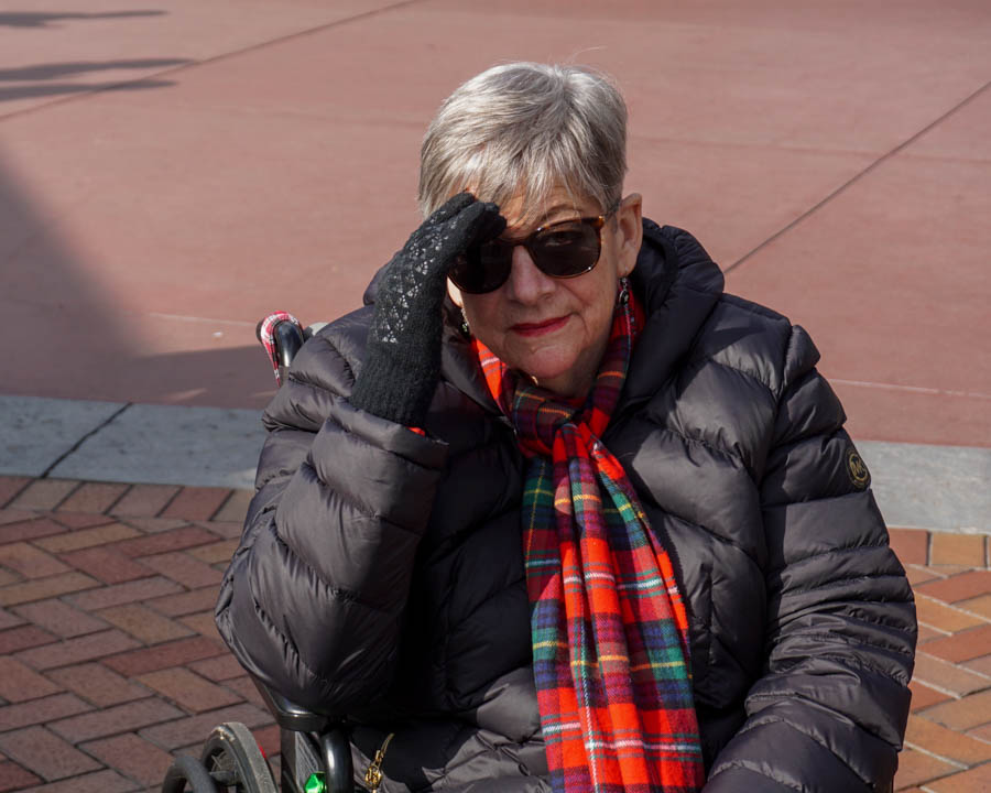 Waiting for the Christmas Walking Tour to begin at Disneyland 12/24/2019