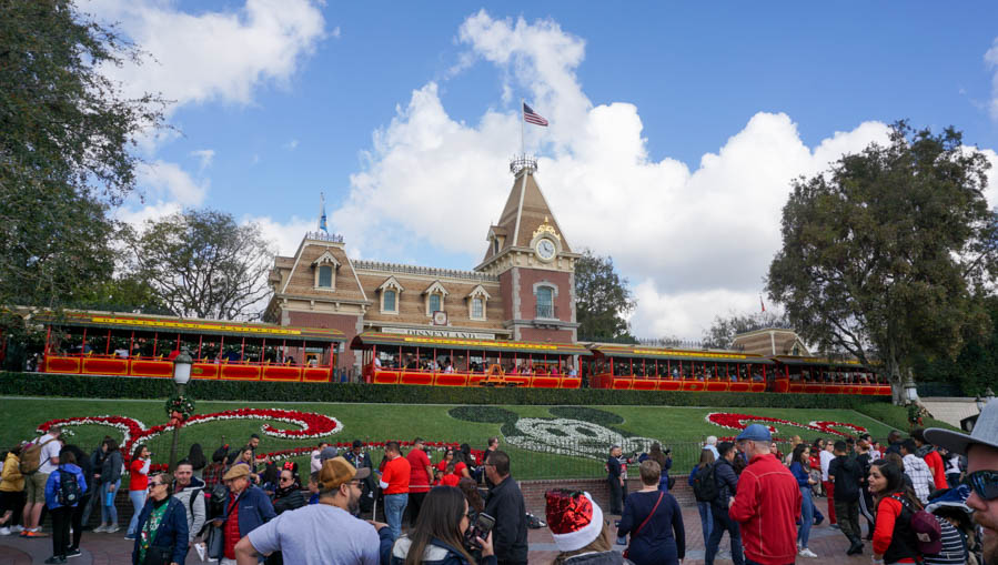 Waiting for the Christmas Walking Tour to begin at Disneyland 12/24/2019