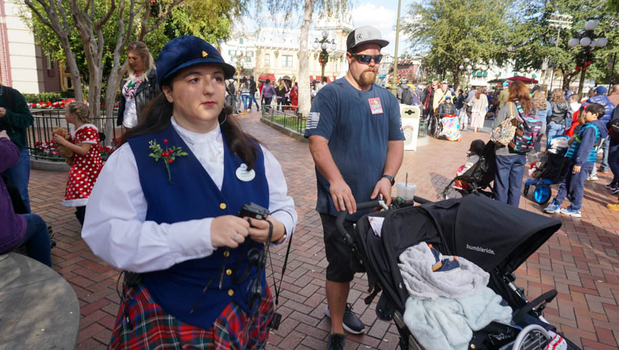 Waiting for the Christmas Walking Tour to begin at Disneyland 12/24/2019