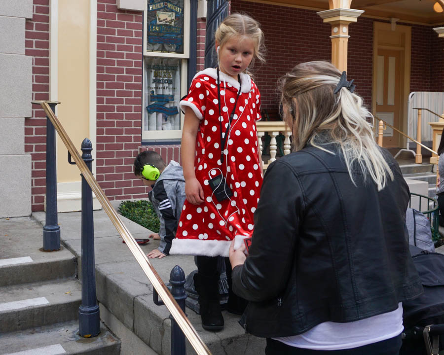 Waiting for the Christmas Walking Tour to begin at Disneyland 12/24/2019