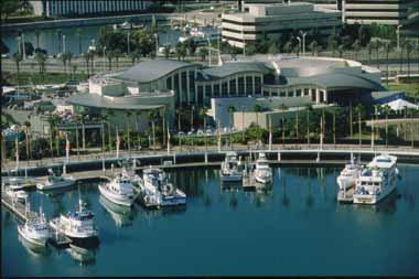 Aerial view of the LB Aquarium