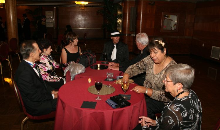 Anteroom antics during the Art Deco Ball 2010