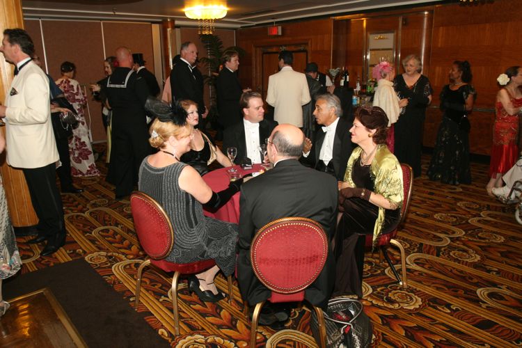 Anteroom antics during the Art Deco Ball 2010