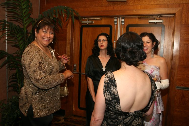 Anteroom antics during the Art Deco Ball 2010