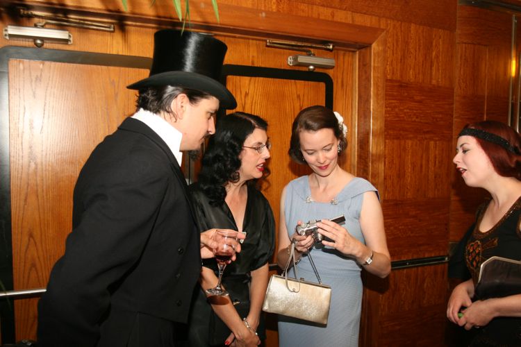 Anteroom antics during the Art Deco Ball 2010