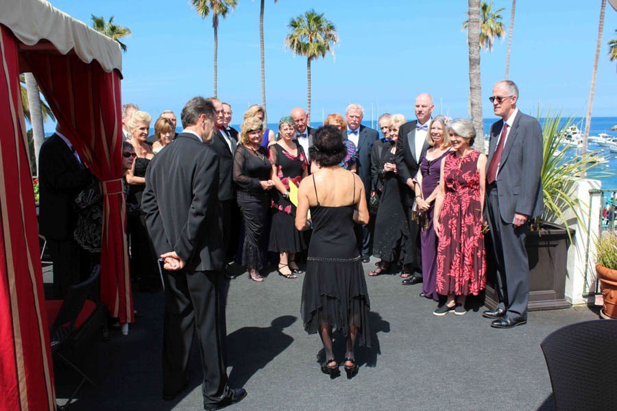 Ceremony visit on the patio