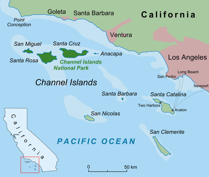 Channel Islands map