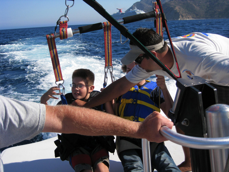 Parasailing at Catalina August 2009