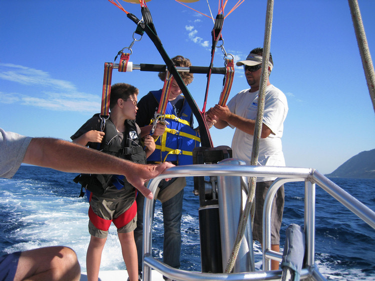 Parasailing at Catalina August 2009