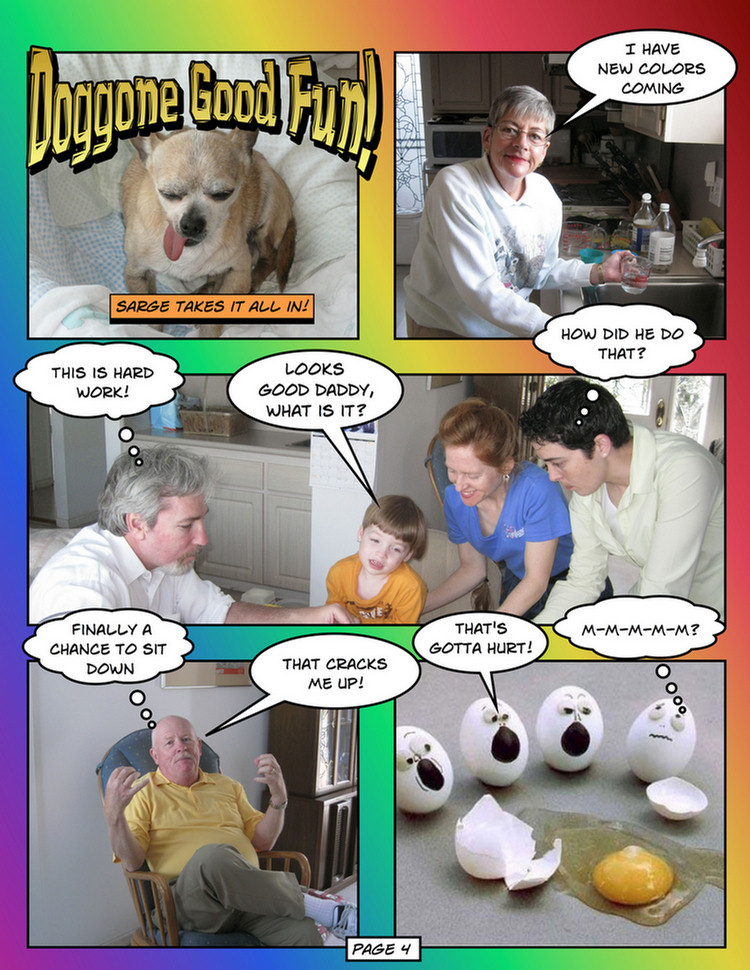 Easter Eggs coloring in comic format