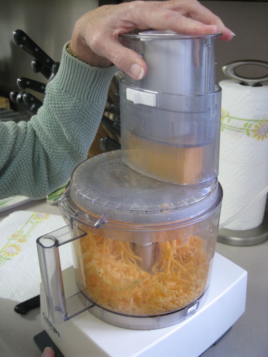 Cooking broccoli cheese soup from the garden