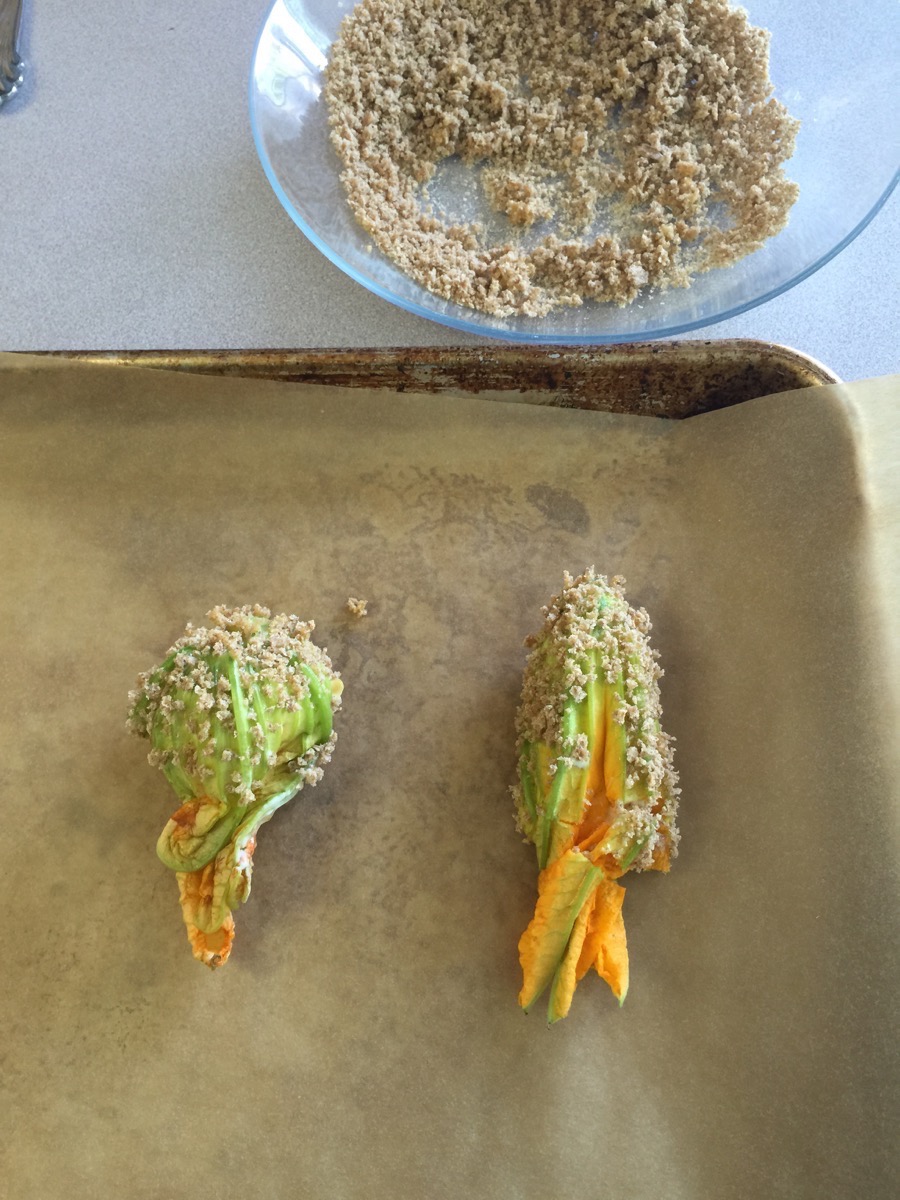 Making squash blossoms