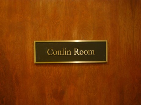 We finally have the "Conlin Room" sign at ORCC