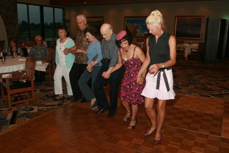 Charlotte learns the ten step polka!  Yeah!