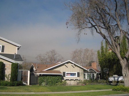 A view from our neighborhood... They skies were gray with smoke