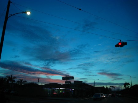 The blue was not photoshopped... It is as it was
