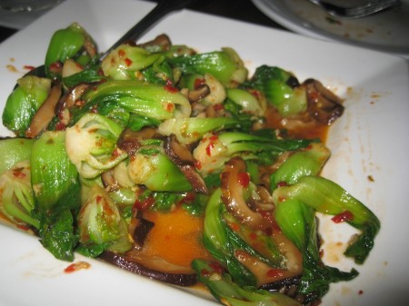 We tried the muschrooms and baby bok-choy!  Excellent