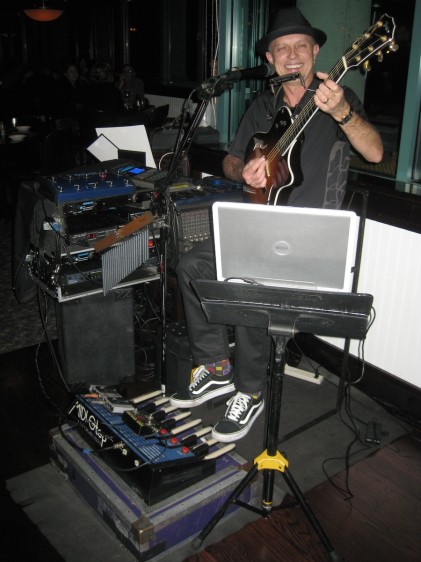 We had our own one-man band!  We danced to his great music!