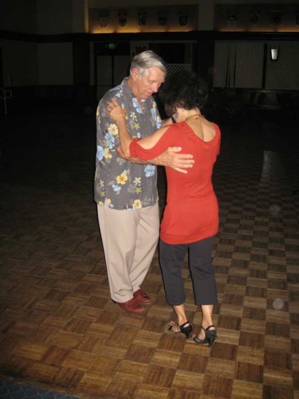 Donna teaches Ed a new step