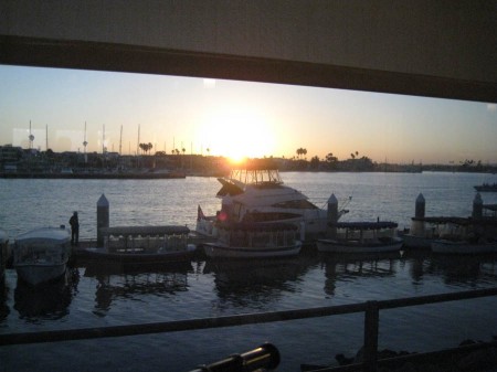 Beautiful sunset on Alamitos Bay