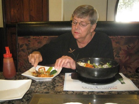 Sue dines on Bibimbop!