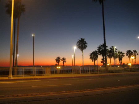 Magnificent sunset along PCH and Huntington Beach