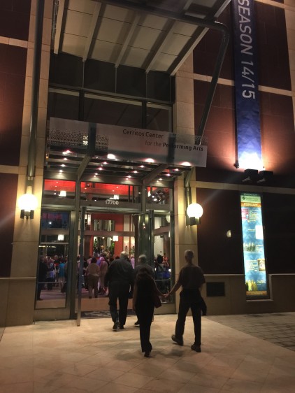 Entering Cerritos Performing Arts Center