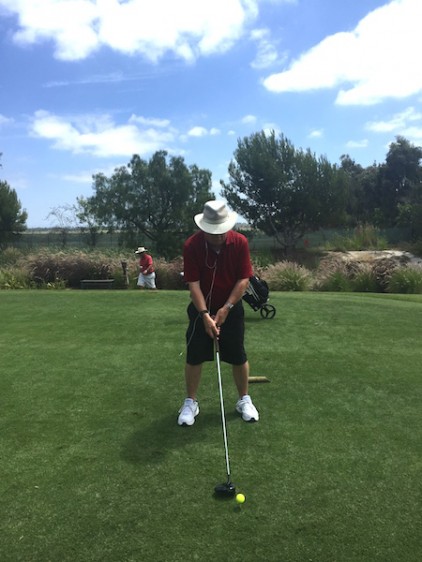 On the course!