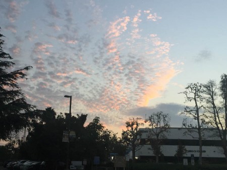 The warm day produced interesting clouds at sunset