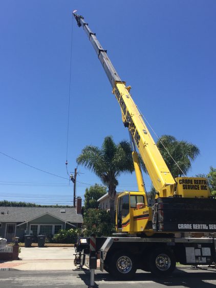 It had quite a reach and the top had to be at leaset twice the height of a power pole plus the height of the house!